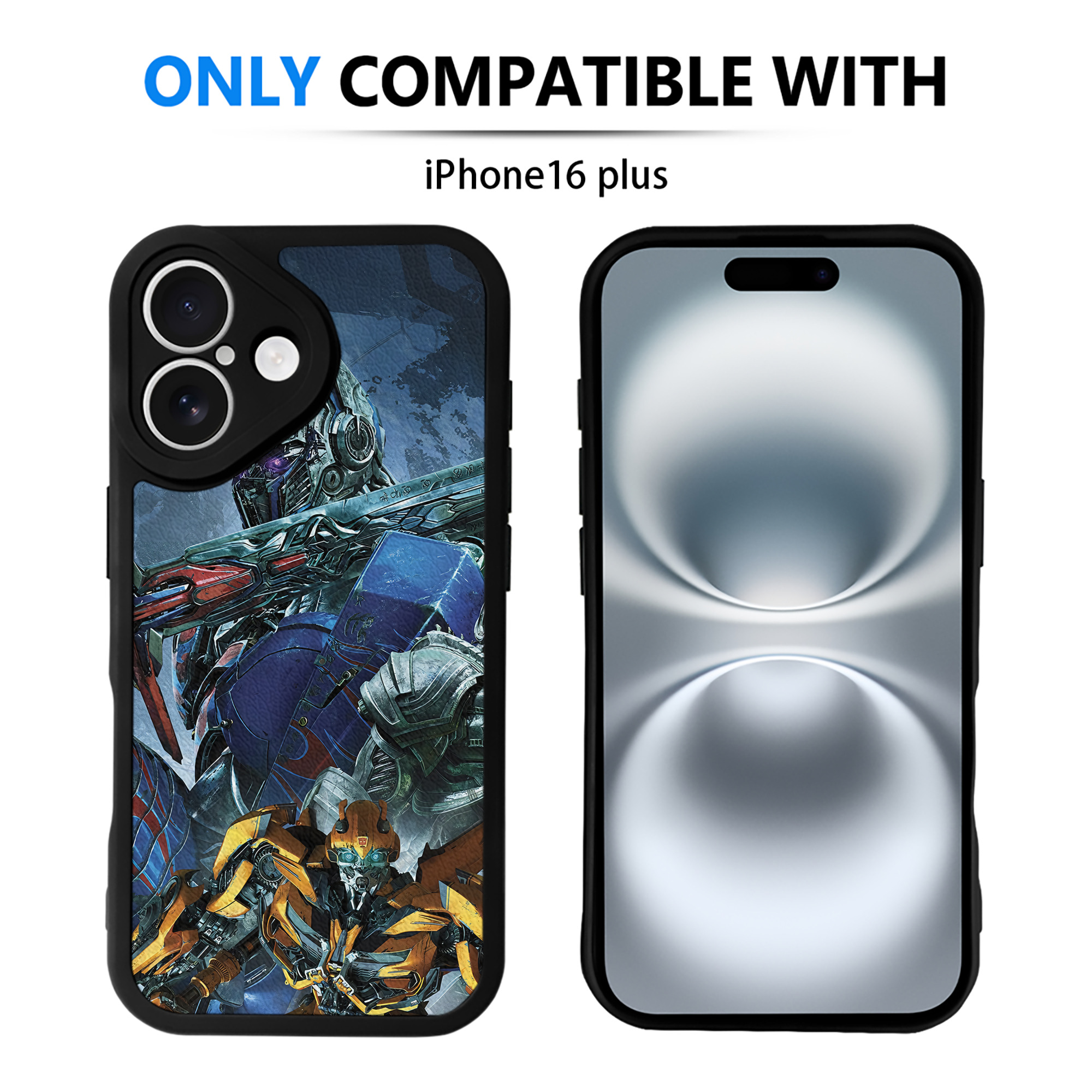 （画像用） Transformers トランスフォーマー 【iPhone 16シリーズ対応】シリコンスマホケース（レザー調） 材質：シリコン